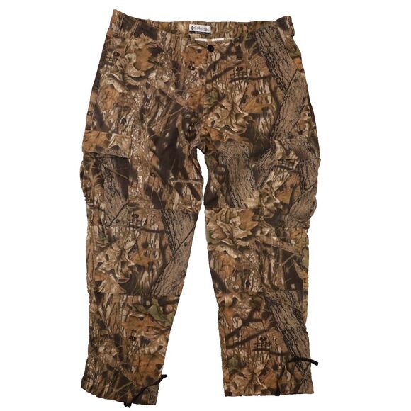 Columbia Men's‎ Camo Pants HM8022 Forest Leaves Hunting Cargo Outdoor Size 38 - Picture 1 of 9